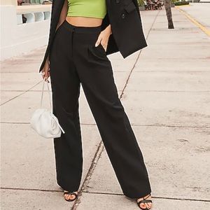 Wide Leg High Rise Dress Pants- Express